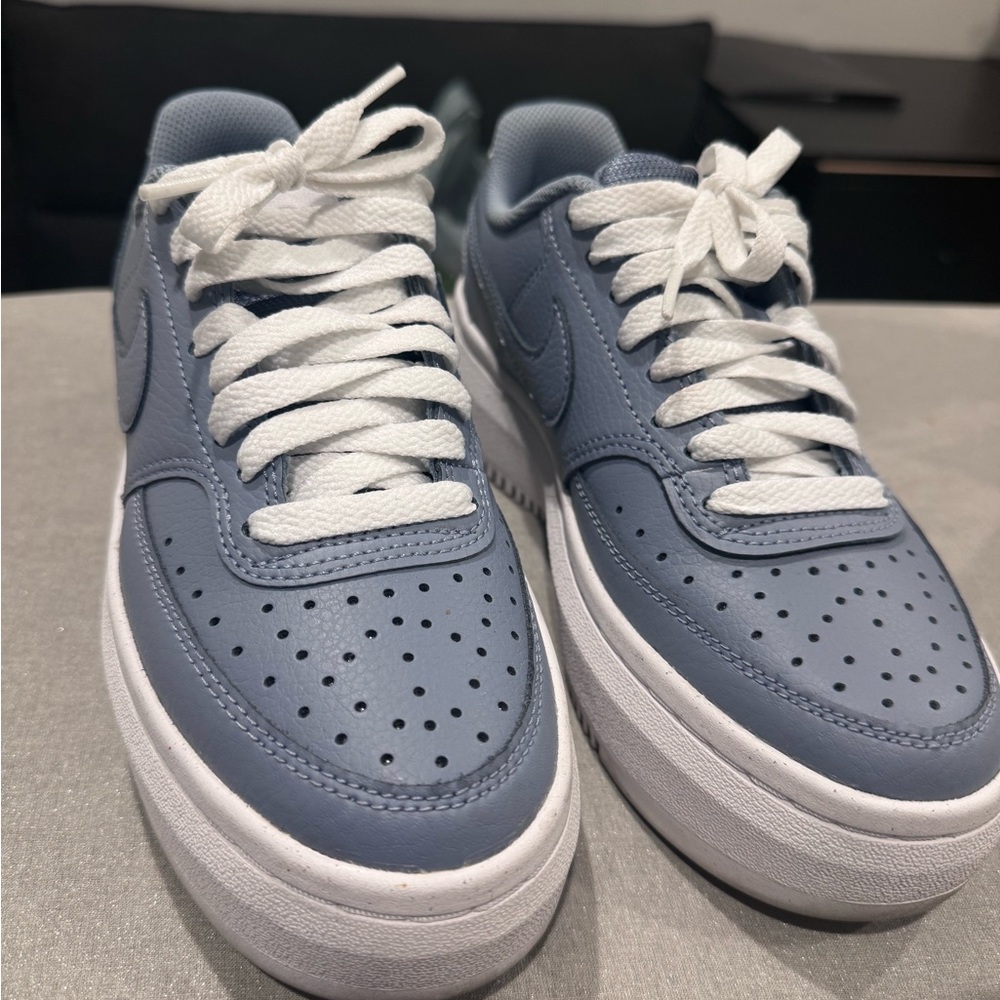 Nike Air Force 1 Blue and White Sneakers